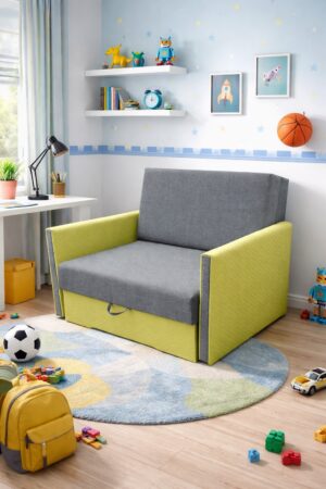 Sofa Klocek 1 z funkcją spania 80x190 do pokoju dziecięcego